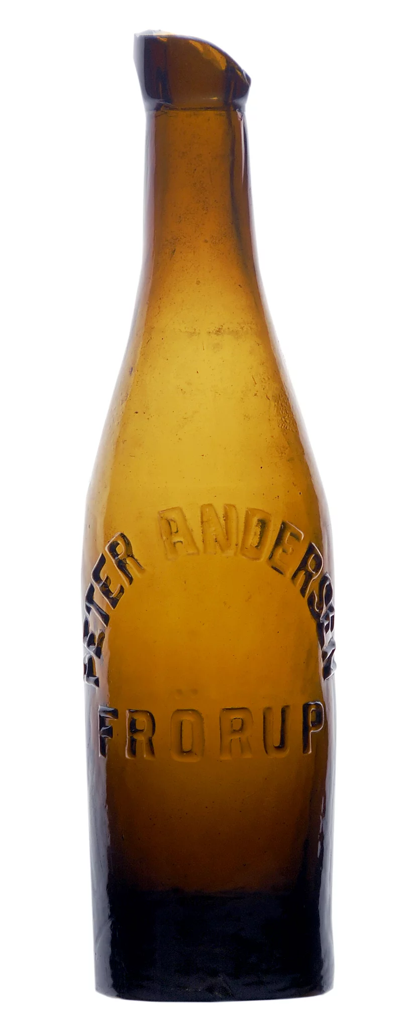 Bierflasche der Brauerei Peter Andersen von 1916