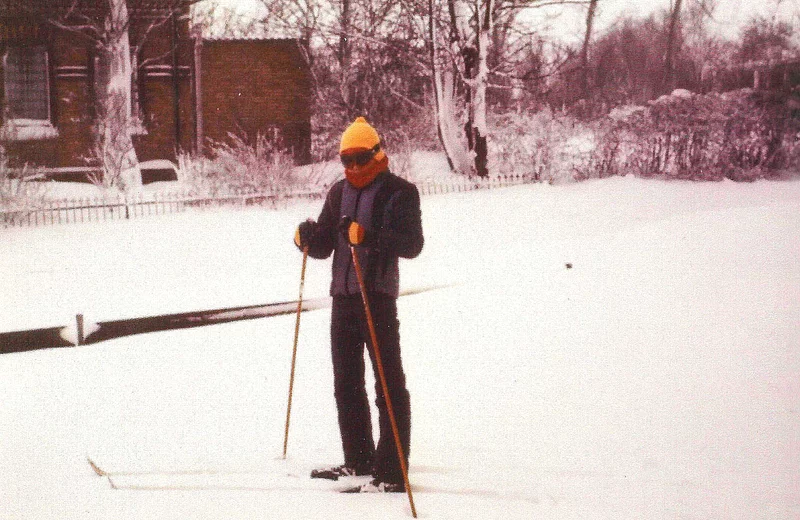 Auf Ski durch Oeversee im Winter 1978/79